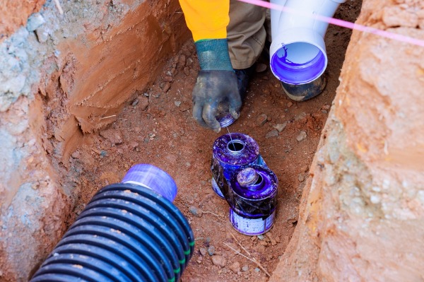 underground drain pipe installation